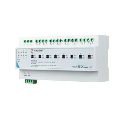 Модуль релейный INTELLIGENT ARLIGHT DALI2-708-82-ADDR-DRO-DIN Grey (230V, 8x16A) (IARL, IP20 пластик, 3 года)