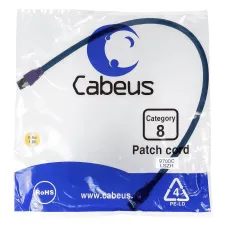 Патч-корд S/FTP, категория 8 (40G, 2000 MHz), 2xRJ45/8p8c, экранированный, синий, LSZH, 0.5 м