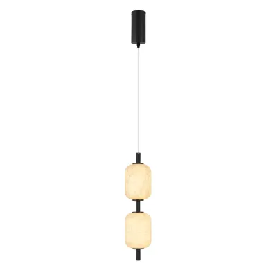 Светильник SP-CARAMELA-HANG-R120-7W Warm2700, BK, 300 deg, 230V, IP20, Натуральный шелк, 3 года