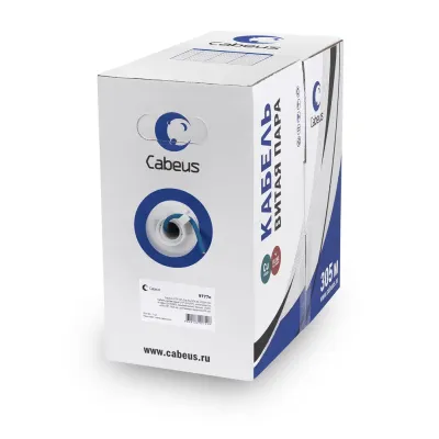 Витая пара U/UTP Cat 5e 4 пары 24 AWG solid LSZH нг(А)-HF синий 305м