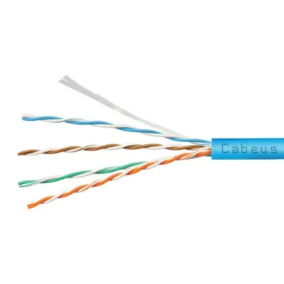 Витая пара UTP (U/UTP), категория 5e, 4 пары (24 AWG), одножильный, синий, LSZH, нг(А)-HF, (20 м)