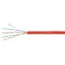 Витая пара U/UTP Cat 5e 4 пары 24 AWG solid LSZH нг(А)-HF красный 100м