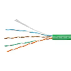 Витая пара UTP (U/UTP), категория 5e, 4 пары (24 AWG), одножильный, зеленый, LSZH, нг(А)-HF (25 м)