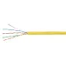 Витая пара U/UTP Cat 5e 4 пары 24 AWG solid LSZH нг(А)-HF желтый 100м