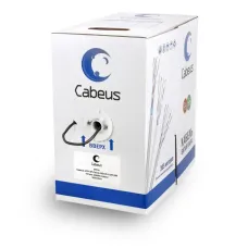 Витая пара U/UTP Cat 5e 4 пары 24 AWG solid LSZH нг(А)-HF черный 305м