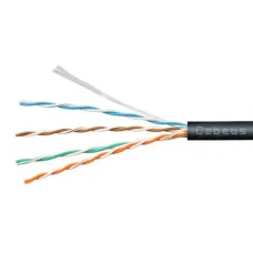 Витая пара UTP (U/UTP), категория 5e, 4 пары (24 AWG), одножильный, для внутренней и внешней прокладки (+75 C - -40), LSZH-UV (20 м)