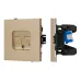 Механизм компьютерной розетки двойной SCT-TENDO-MPC2-SFPL-GD, RJ-45, CAT6, Золото светлое Механизм компьютерной розетки двойной SCT-TENDO-MPC2-SFPL-GD, RJ-45, CAT6, Золото светлое
