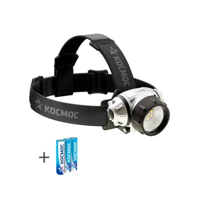 Фонарь налобный, XPE LED + 6 SMD, 3 батарейки ААА, 250Lm