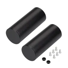 Заглушка ROUND-D36-360 BLACK с отверстием (ARL, металл)