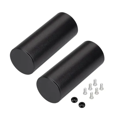 Заглушка ROUND-D36-360 BLACK с отверстием (ARL, металл)