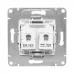 Механизм розетки RJ45 - 2шт, (cat5), алюминий Эпика EKF