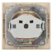 1-203-11 Intro Розетка 2P+E Schuko с крышкой, 16А-250В, IP20, СУ, Plano, сосна (10/100/2500)