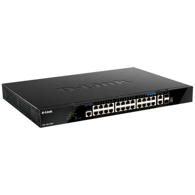 Коммутатор управляемый L3 PoE 28 портов 10/100/1000 Мб/с, 4хSFP, 24хPoE 370 Вт
