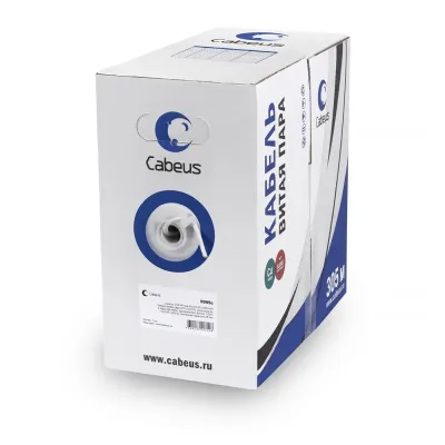 Витая пара U/UTP Cat 5e 4 пары LIGHT 0.48мм solid PVC нг(А)-LS серый 305м
