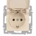 Розетка Intro Accent 6-203-02 2P+E Schuko с крышкой, 16А-250В, IP20, СУ, сл.кость