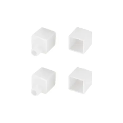 Заглушка WPH-FLEX-1212-TOP WHITE с отверстием (пластик)