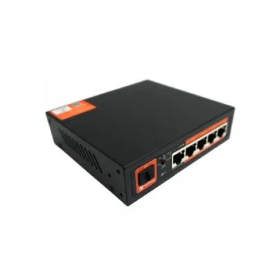 Коммутатор управляемый L2 с обл. упр. 4х1Гбит/с (RJ45 с PoE+) 1х1Гбит/с (RJ45) Uplink 1х1Гбит/с SFP Uplink 52Вт