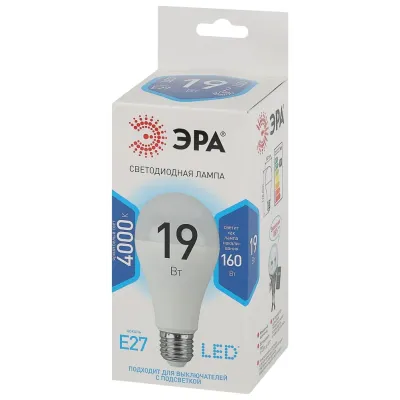 Лампочка светодиодная ЭРА STD LED A65-19W-840-E27 E27 / Е27 19Вт груша нейтральный белый свeт