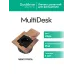 Лючок MultiDeS с розеткой 2К+З 16А/250В IP44 с монтажной коробкой для стены фальшпола стола Медь тип MDK21