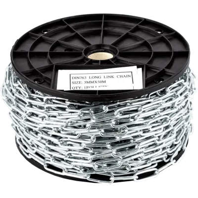 DIN 763 цепь длиннозвенная  4мм (50м)