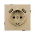 Механизм розетки с USB зарядкой SCT-TENDO-MUAA-SFPL-GD 230V, 16A, Золото светлое, 1 пост