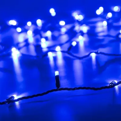 Гирлянда светодиодная декоративная ARD-STRING-CLASSIC-10000-BLACK-100LED-STD BLUE 230V, 7W ARDCL, IP65