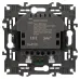 Розетка ЭРА Elegance 14-4108-05 2P+E 16A-250В со шторками с USB type-A+C 5В-3А антрацит