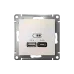 РОЗЕТКА USB ATLASDESIGN A+С, 5В/2,4А, 2х5В/1,2А, механизм, ЖЕМЧУГ