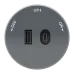 MultiTrack Розетка 2хUSB (тип А+С) 18Вт, 5В/3А Графит MultiTrack Розетка 2хUSB (тип А+С) 18Вт, 5В/3А Графит
