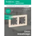 Рамка двухпостовая ATLASDESIGN универсальная бежевый