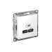 ATLASDESIGN USB РОЗЕТКА тип-C 65W высокоскор.заряд. QC, PD, механизм, БЕЛЫЙ