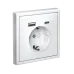 ARTGALLERY розетка 16А с 2 USB A+C, 5В/2,4А/3,0А, 2х5В/1,5А, механизм, белый