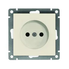 Розетка одноместная UNIVersal серия Афина б/з, с/у, 16А, 220В, слоновая кость (ivory) (еврослот), механизм