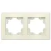 Рамка двухместная горизонтальная Афина слоновая кость (ivory) (еврослот) Рамка двухместная горизонтальная Афина слоновая кость (ivory) (еврослот)