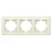 Рамка трехместная горизонтальная Афина слоновая кость (ivory) (еврослот) Рамка трехместная горизонтальная Афина слоновая кость (ivory) (еврослот)