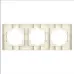 Рамка трехместная горизонтальная Афина слоновая кость (ivory) (еврослот)