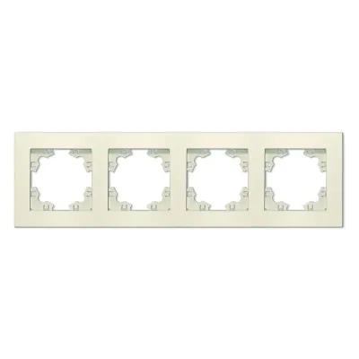 Рамка четырехместная горизонтальная Афина слоновая кость (ivory)