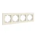 Рамка четырехместная горизонтальная Афина слоновая кость (ivory)