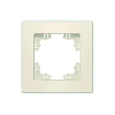Рамка одноместная горизонтальная Афина слоновая кость (ivory) (еврослот)