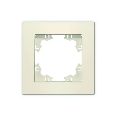 Рамка одноместная горизонтальная Афина слоновая кость (ivory) (еврослот)