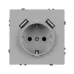 Механизм розетки с USB зарядкой SCT-NOBE-MUAA-SFPL-IS, 230V, 16A, никель