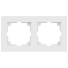 Рамка для розеток и выключателей Intro Accent 6-502-01М на 2 поста, СУ, белый матовый