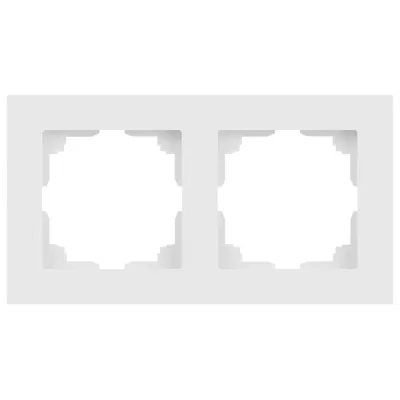 Рамка для розеток и выключателей Intro Accent 6-502-01М на 2 поста, СУ, белый матовый