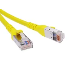 Патч-корд экранированный CAT6A SF/UTP 4х2 LSZH желтый 1.5м