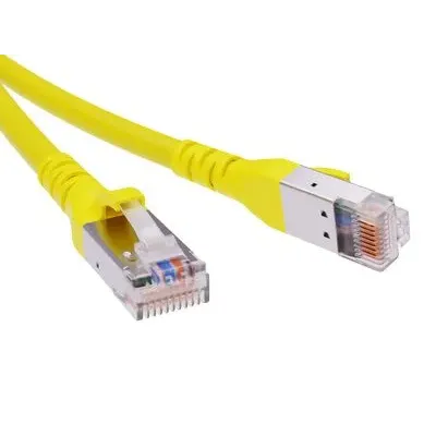 Патч-корд экранированный CAT6A SF/UTP 4х2 LSZH желтый 1.5м