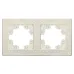 Рамка фактурная 2 поста универсальная UNIVersal Афина слоновая кость (ivory) (еврослот) Рамка фактурная 2 поста универсальная UNIVersal Афина слоновая кость (ivory) (еврослот)