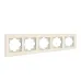 Рамка пятиместная горизонтальная Афина слоновая кость (ivory)