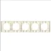 Рамка фактурная 5 постов универсальная UNIVersal Афина слоновая кость (ivory) (еврослот)