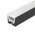Профиль силиконовый WPH-FLEX-1616-TOP-S11-5m BLACK (Силикон)