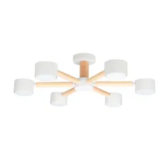 Потолочная люстра Arte Lamp TENDA A1624PL-6WH GX53 6*12Вт Металл||Дерево Белый||Бежевый
